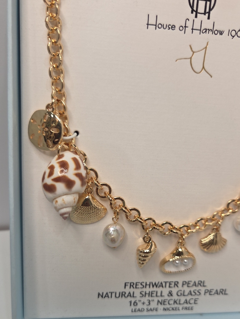 🤍▪️House of Harlow ▪️1960 Gold Seashell Charm 16 ' Necklace - Picture 8 of 14